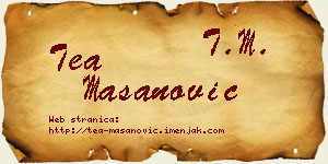Tea Mašanović vizit kartica